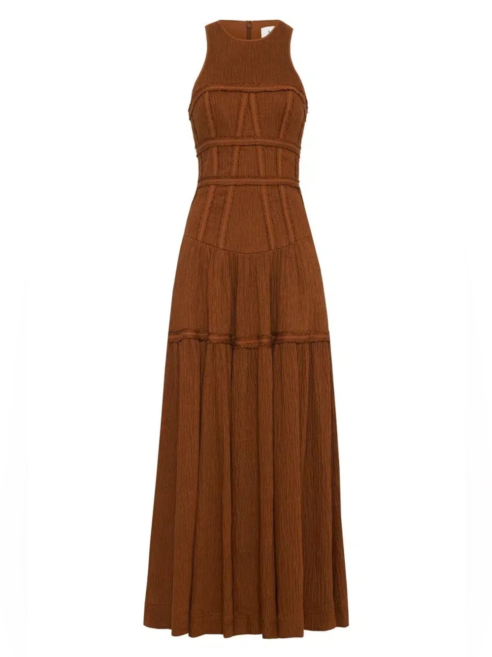 AJE TIDAL CORSET MIDI DRESS COFFEE SIZE AU8 US4
